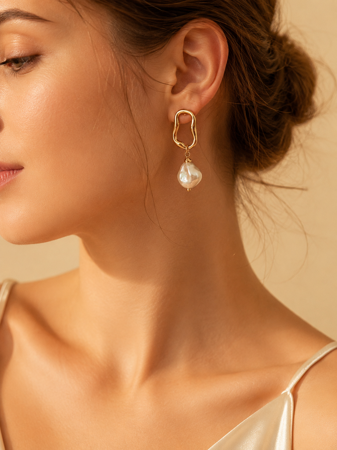 EVN gold earrings minimal jewellery UK
