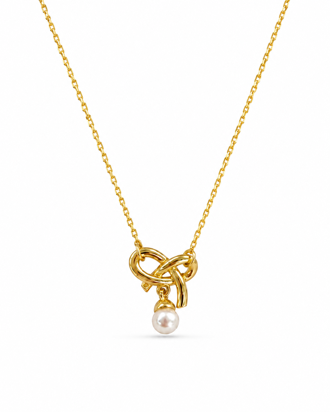 Love Knot Pearl Necklace view 2