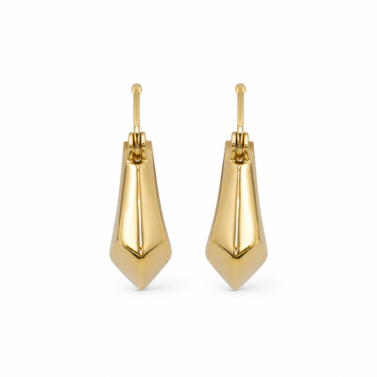 Slim Gold Hoop Earrings view 2