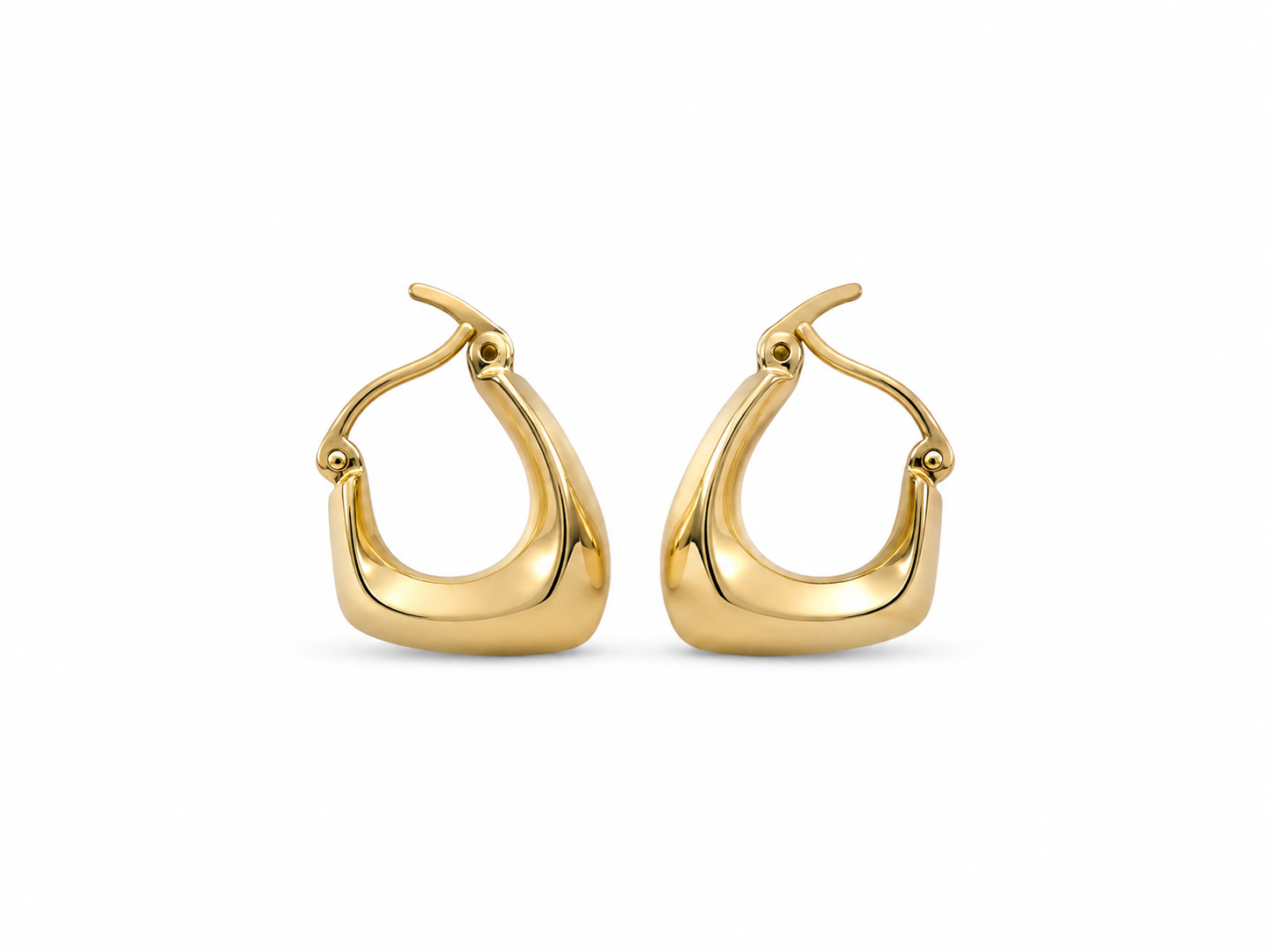 Slim Gold Hoop Earrings - EVN Jewellery UK