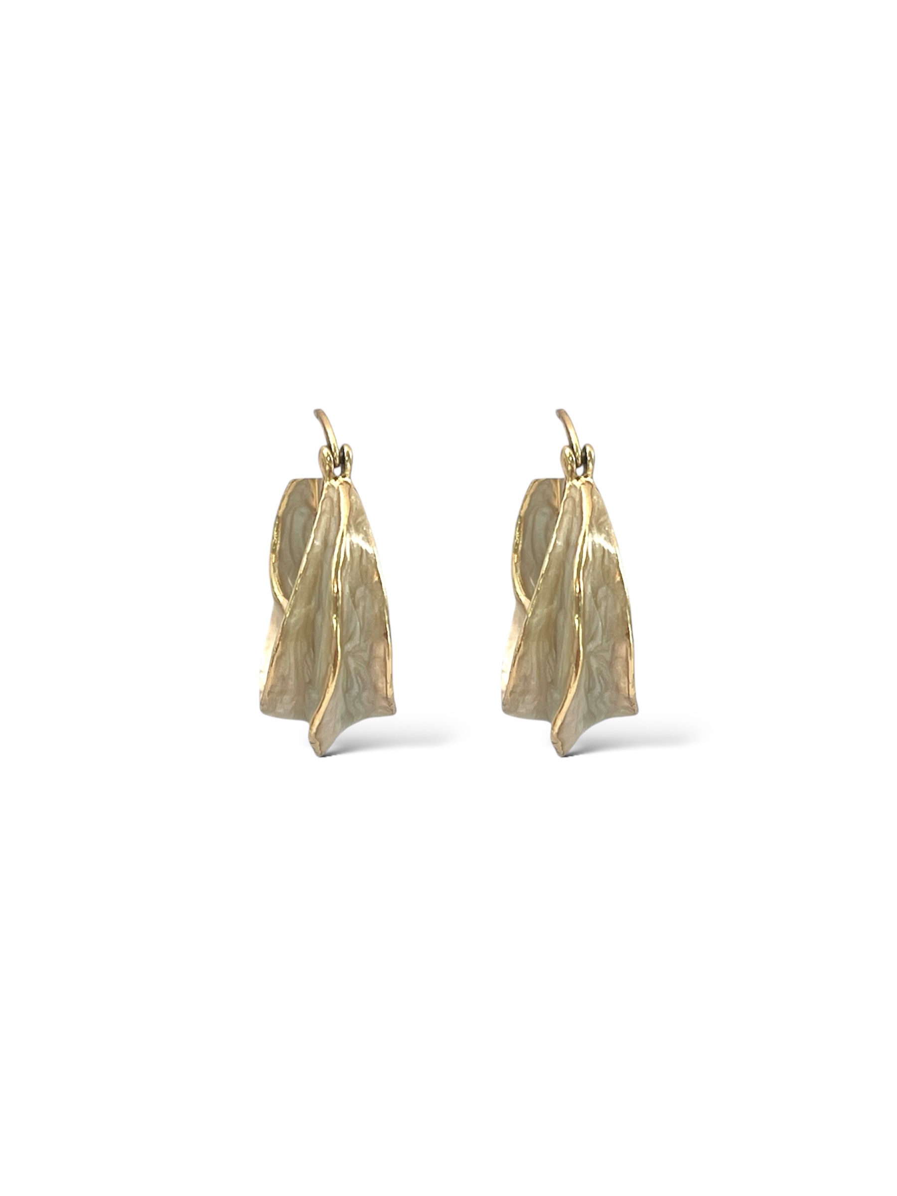 Textured Gold Hoop Earrings - EVN Jewellery UK